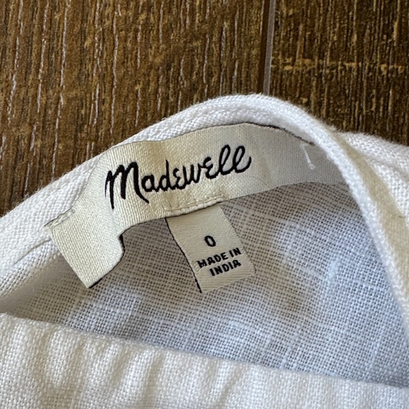 Madewell White Linen Cross Back Tank Top - Picture 5 of 5